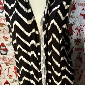 Black and White Striped Vest